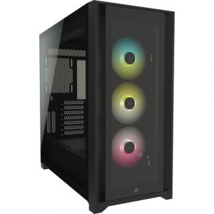 iCUE 5000X RGB Tempered Glass Mid-Tower ATX PC Smart Case - Black