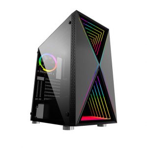 Bgears b-BlackWidow-RGB Black Gaming PC ATX case
