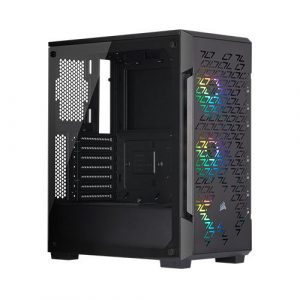 iCUE 220T RGB Airflow Tempered Glass Mid-Tower Smart Case Black