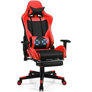 PU Leather Gaming Chair - Red