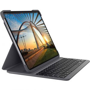 Logitech Slim Folio Pro Keyboard/Cover Case (Folio) for 11" Apple iPad Pro Tablet - Black