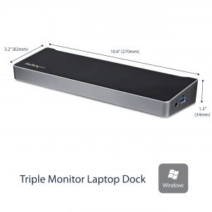 StarTech.com USB3DOCKH2DP notebook dock/port replicator Wired USB 3.2 Gen 1 (3.1 Gen 1) Type-A Black