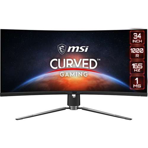 Msi optix mpg artymis 343cqr 34 inch ultrawide 4k 1000r curved display monitor