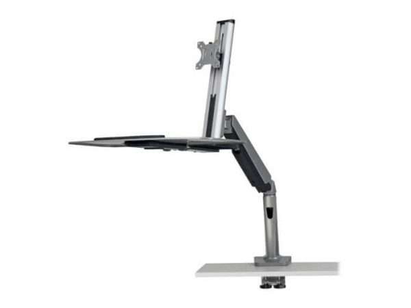 Desk mount for sit stand workstation