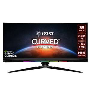 MSI MEG MEG381CQR Plus 37.5" UW-QHD+ Curved Screen LED Gaming LCD Monitor - 21:9 - Black