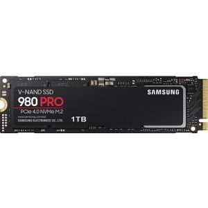 Samsung 980 PRO MZ-V8P1T0B/AM 1 TB Solid State Drive - M.2 2280 Internal - PCI Express NVMe (PCI Express NVMe 4.0 x4) - Desktop PC, Notebook Device Supported - 7000 MB/s Maximum Read Transfer Rate - 256-bit Encryption Standard - 5 Year Warranty PCIE GEN4. X4 NVME 1.3C 5YR Less
