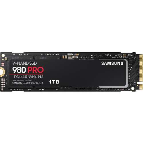 Samsung 980 pro mz-v8p1t0b/am 1 tb solid state drive - m. 2 2280 internal - pci express nvme (pci express nvme 4. 0 x4) - desktop pc, notebook device supported - 7000 mb/s maximum read transfer rate - 256-bit encryption standard - 5 year warranty pcie gen4. X4 nvme 1. 3c 5yr less