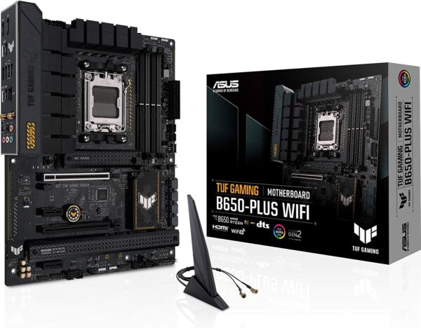 Asus tuf gaming b650-plus wifi socket am5 (lga 1718) ryzen 7000 atx gaming motherboard(14 power stages, pcie® 5. 0 m. 2 support, ddr5 memory, 2. 5 gb ethernet, wifi 6, usb4® support and aura sync)