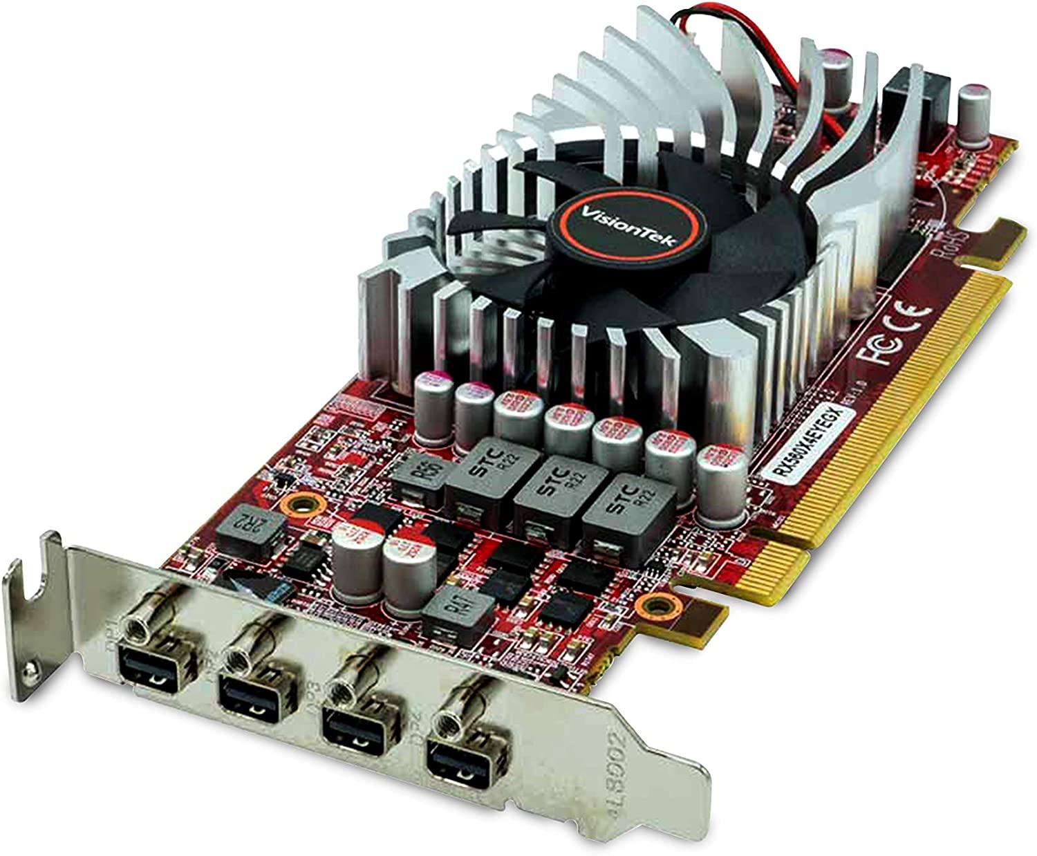 VisionTek Radeon RX 560 4GB GDDR5 4M 4K Graphics Card, 4 Mini DisplayPort, 7.1 Surround Sound, PCI Express, Low-Profile GPU, ATX & SFF