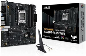 ASUS TUF Gaming A620M-PLUS(WiFi) AMD AM5 (Ryzen 7000) microATX Gaming Motherboard